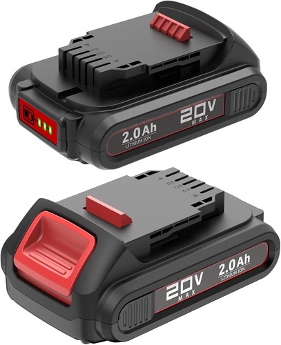 2 Pack 2A 20v MAX Replacement Battery Compatible with Dewalt 20v