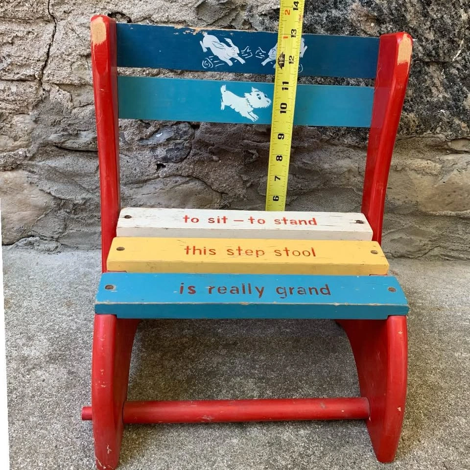 Vintage Childs Step Stool and Chair - photo 3