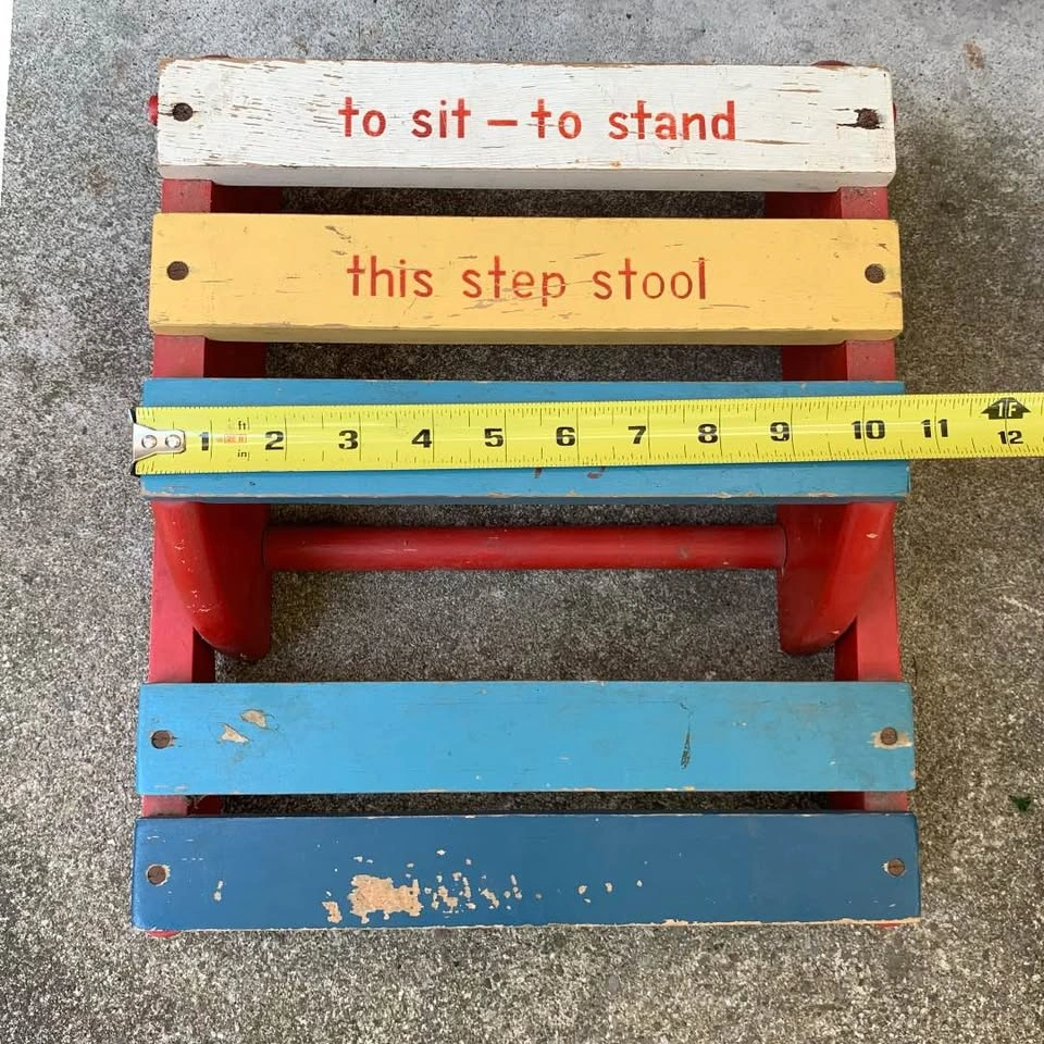Vintage Childs Step Stool and Chair - photo 4