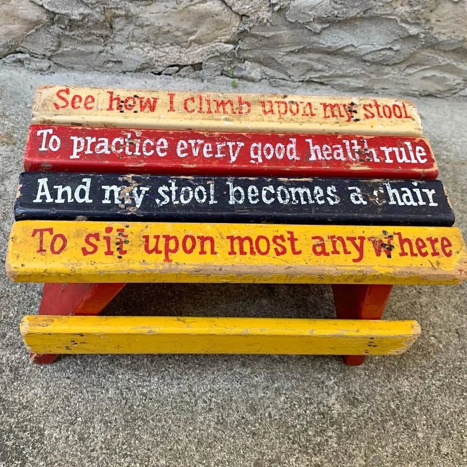 Vintage Children's Step Stool Mid Century