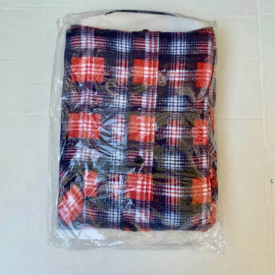 New Old Stock Blue North Men's Plaid Flannel Shirt 3XL NIP - photo 2