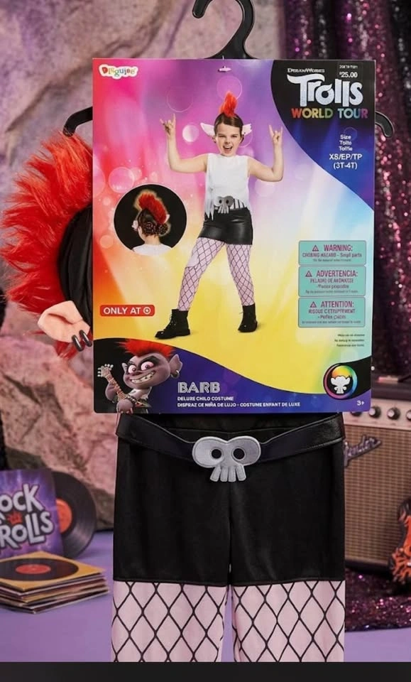 Brand New NWT Trolls World Tour Queen Barb Costume (3T-4T) - photo 2