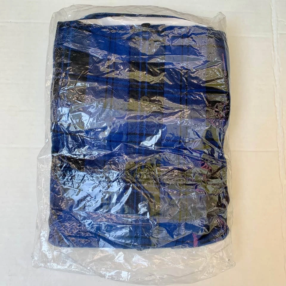 New Old Stock Blue North Men's Plaid Flannel Shirt 3XL NIP - photo 2