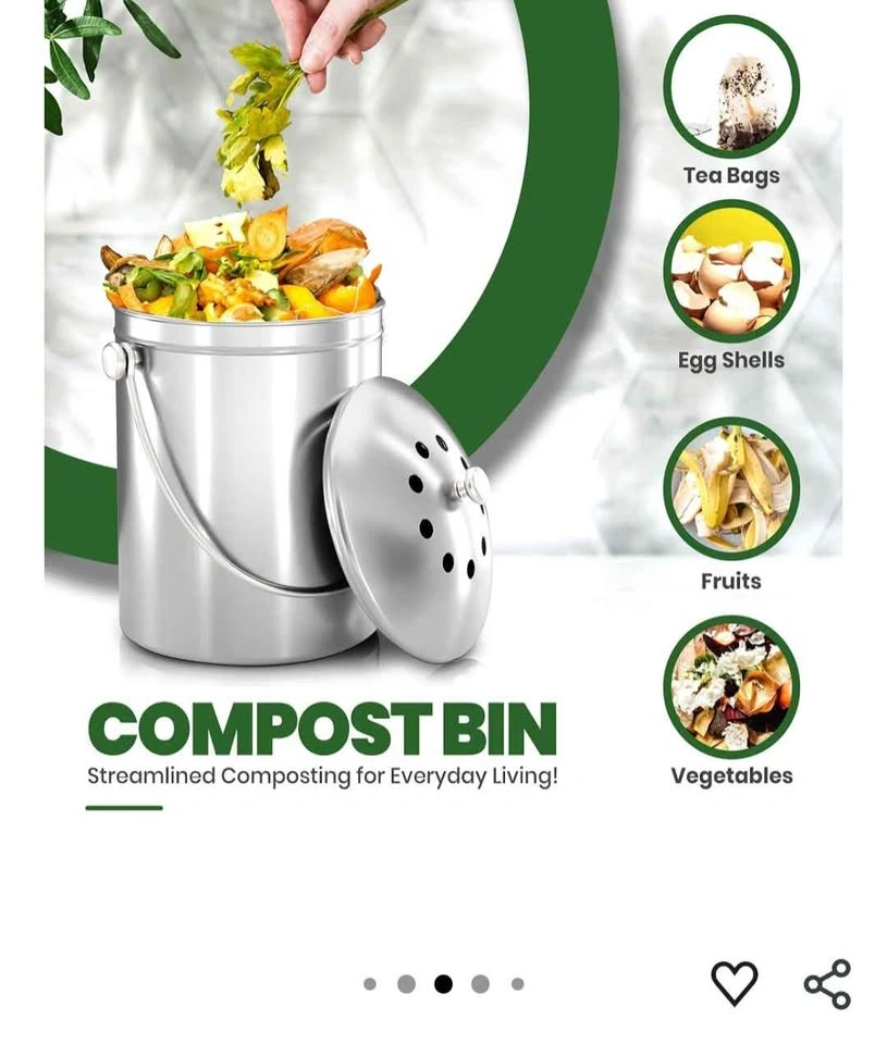 Stainless Steel Countertop Compost Bin - photo 3