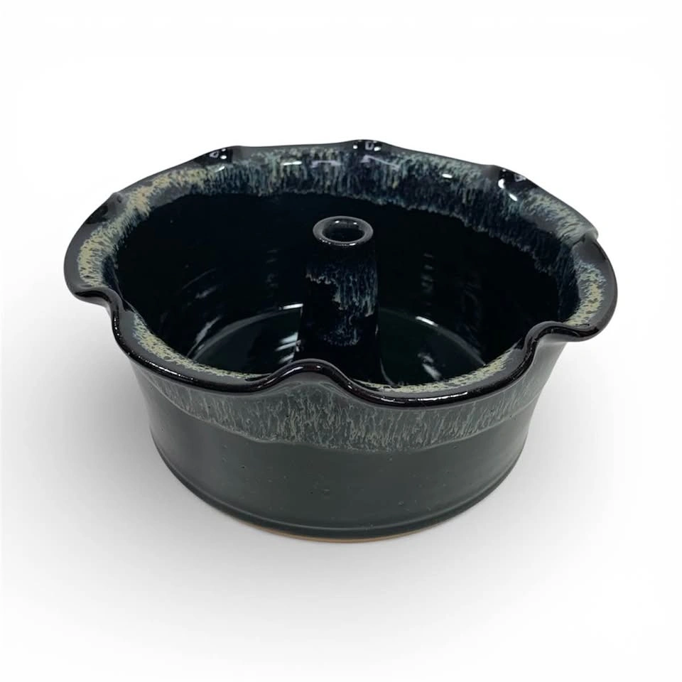 Unique Triple C Handmade Pottery Four Cup Bundt Pan