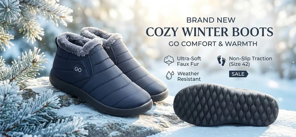 Brand New Ultra-Cozy Waterproof Winter Ankle Boots (Size 42) - photo 2