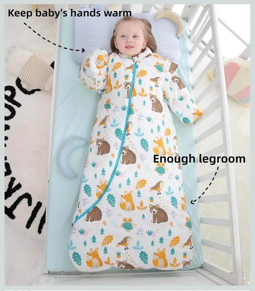 Winter Baby Sleeping Bag with Detachable Sleeves 1-2 Years - photo 2