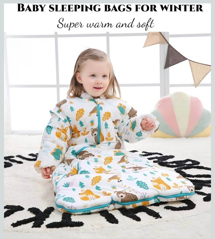 Winter Baby Sleeping Bag with Detachable Sleeves 1-2 Years - photo 3
