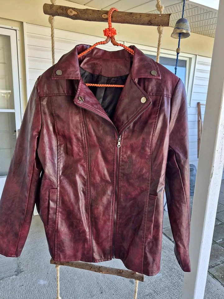 Faux Burgandy Leather