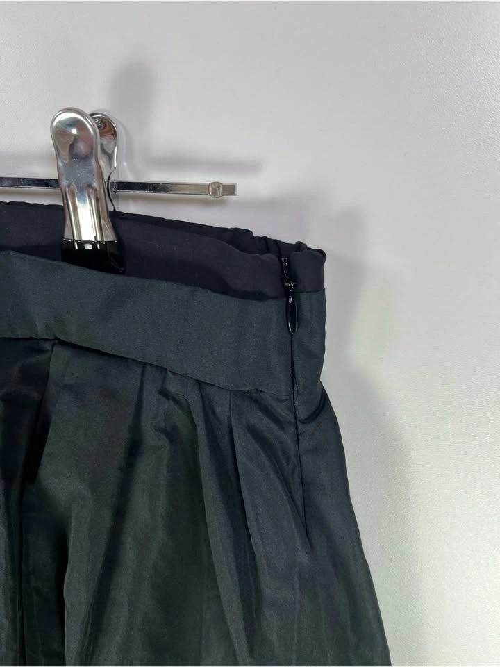 NWT Maje Juralu Black Full A-Line Pleated Midi Skirt Size 40 - photo 5