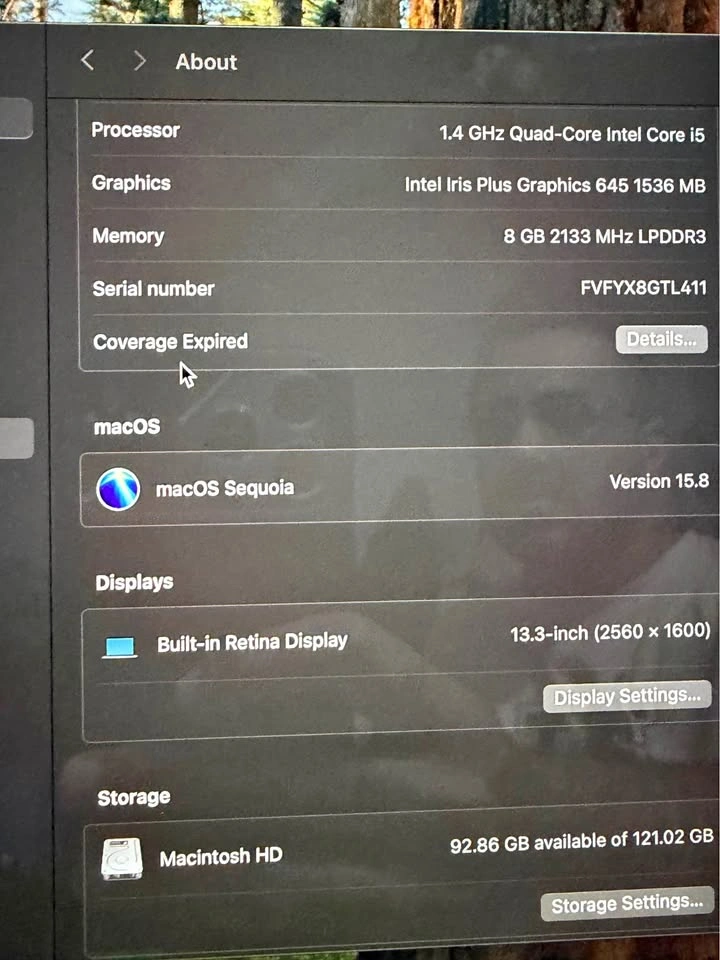 Apple MacBook Pro 13-inch (2019) i5 8GB RAM 128GB SSD