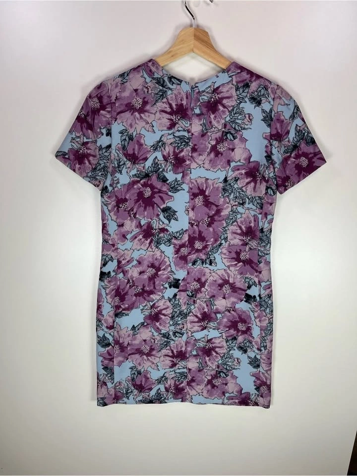 Babaton Aritzia Lavender Floral Patricio Short Sleeve Dress Sz 2 - photo 3