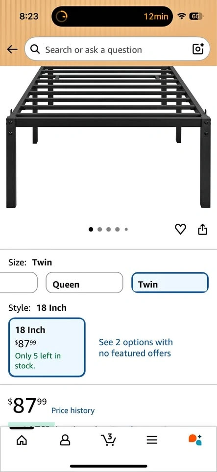 Twin bed for sale