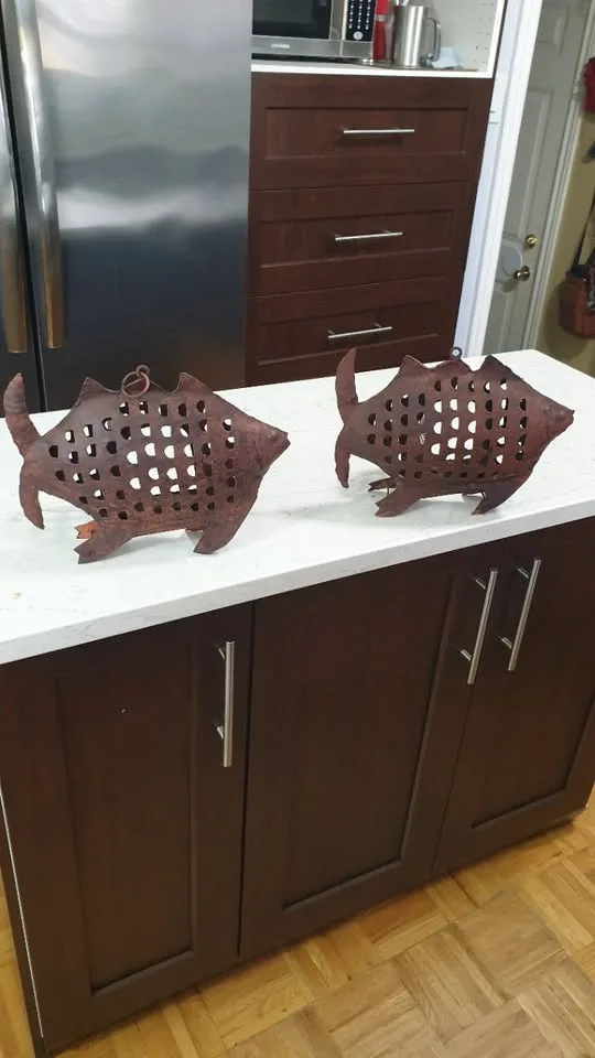 Rustic Fish Candle Lantern - Bronze Centerpiece image indicator(2)