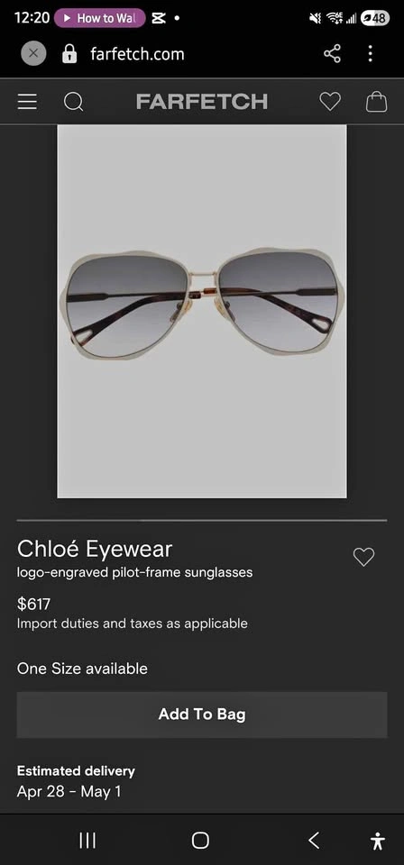 Unboxed Chloe Sunglasses