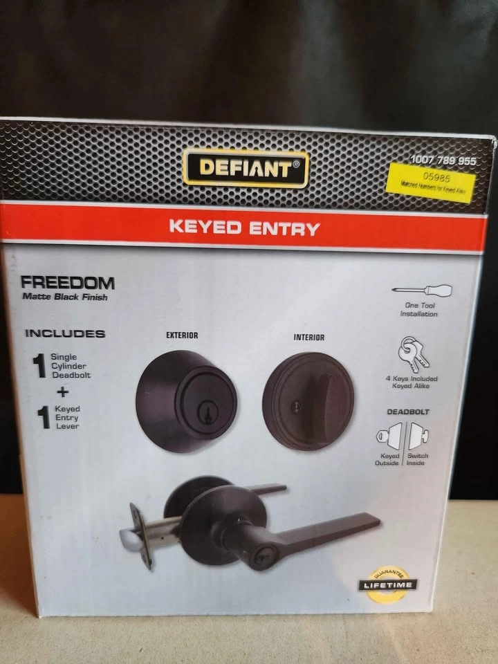 Matte Black Keyed Entry Door Lock System - photo 2