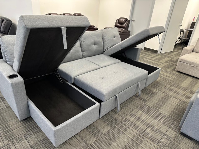 Friday Sale Pull Out Sofa Bed U Shape Sleep Large Sofabed Storge - photo 4