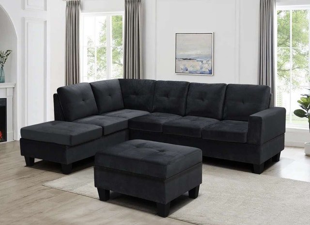 New Spacious L-Sectional Sofa