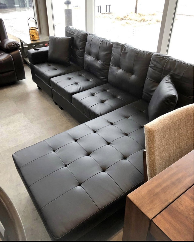 Elegance Refined Leather Sectional Sofa Set Brand New - photo 2
