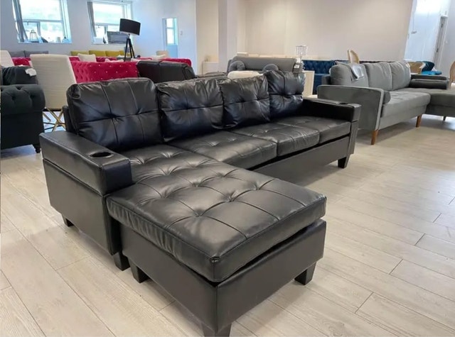 Elegance Refined Leather Sectional Sofa Set Brand New - photo 4