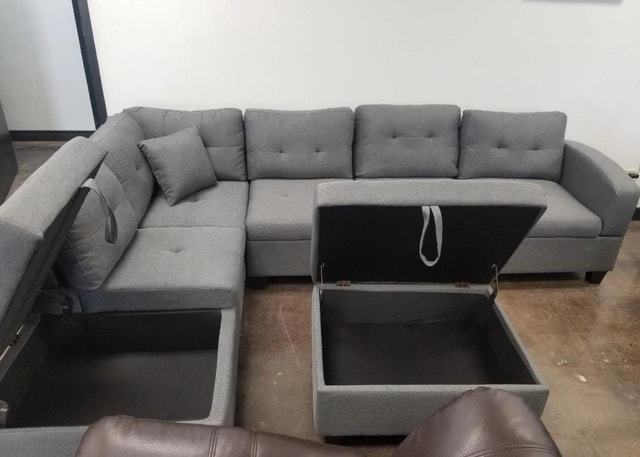 Spacious Sectional Sofa for Condo, Living Room 7 seat Storage - photo 3