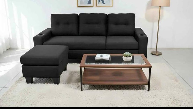Elegant Style Sectional Sofa 3 Seater L-Shape Sectional Couch - photo 3