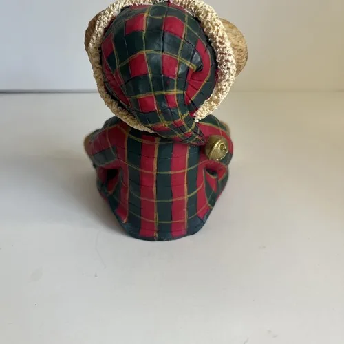 Christmas Bear Figurine in pyjamas and cap Tea light holder - photo 5