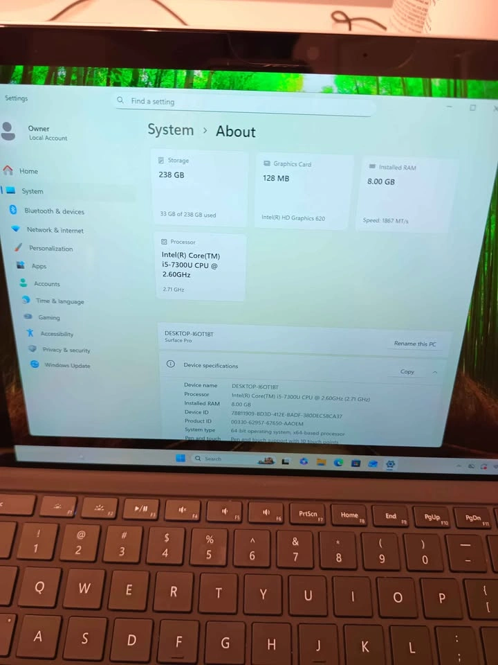 Microsoft Surface Pro 5 LTE i5 8GB RAM 256GB SSD Win 11 Pro - photo 2
