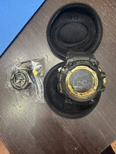 Activa Invicta Water Resistant Black Gold Chrono ACW-GA-M103