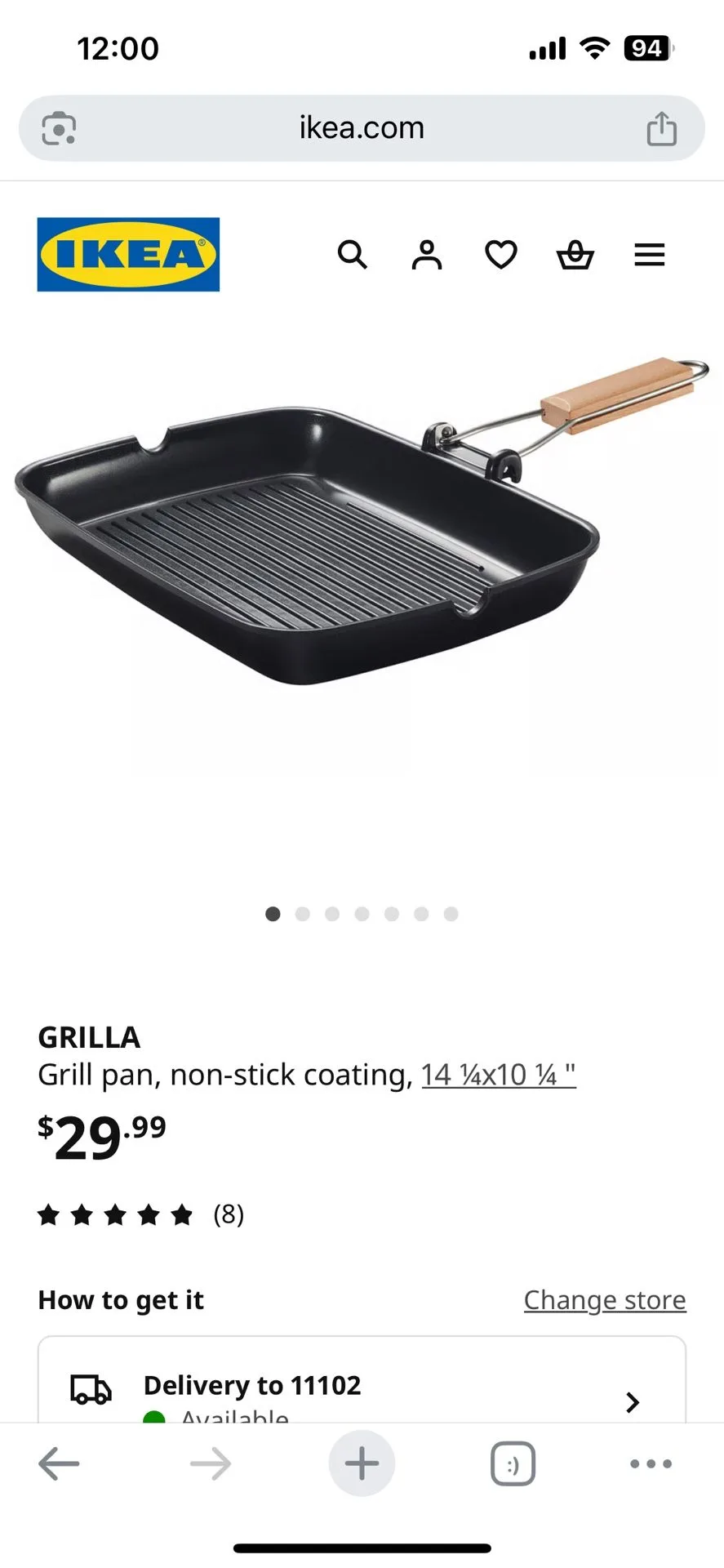 IKEA Grilla Non-Stick Grill Pan 🧡 image indicator(2)
