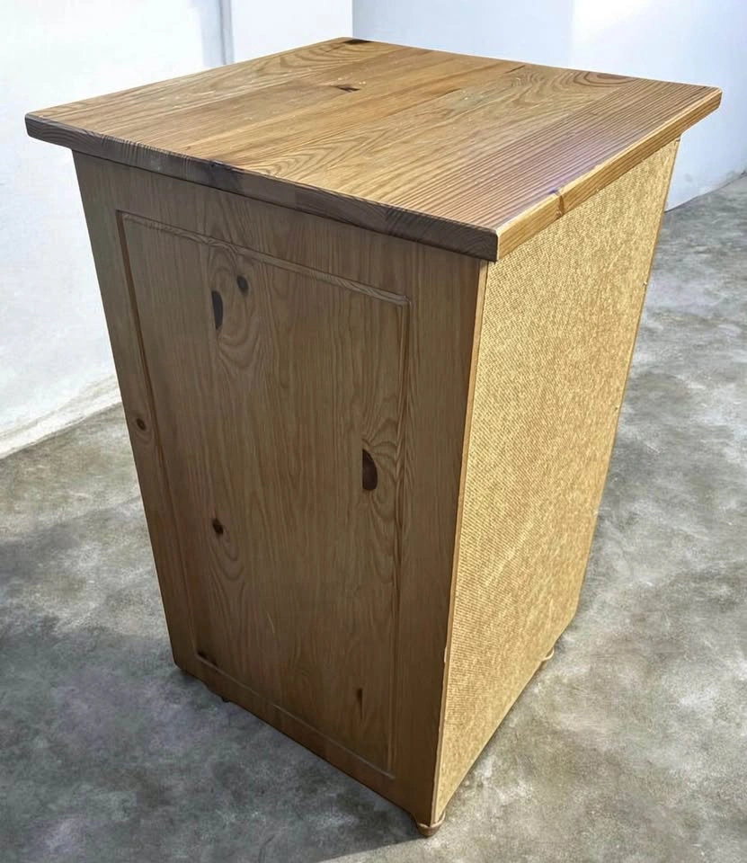 Solid Pine Nightstand with Drawer and Cabinet - photo 5