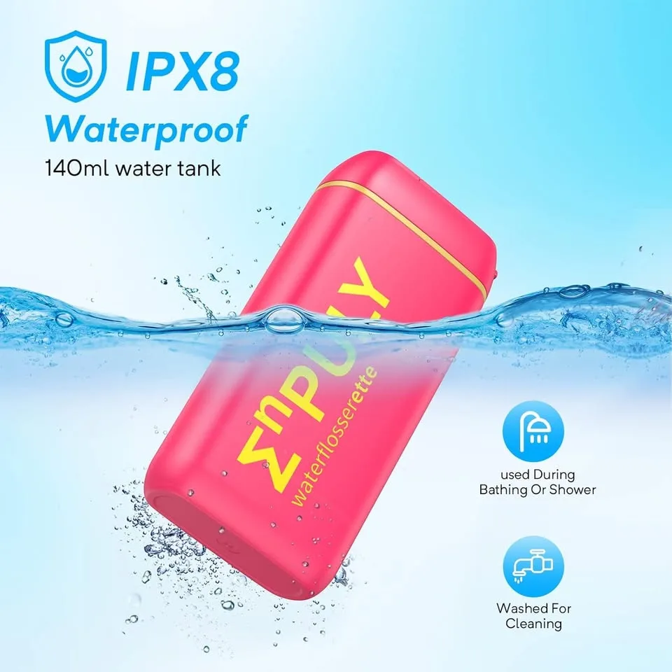 Enpuly Water Flosser Cordless for Teeth, Rechargeable, Pink image indicator(5)