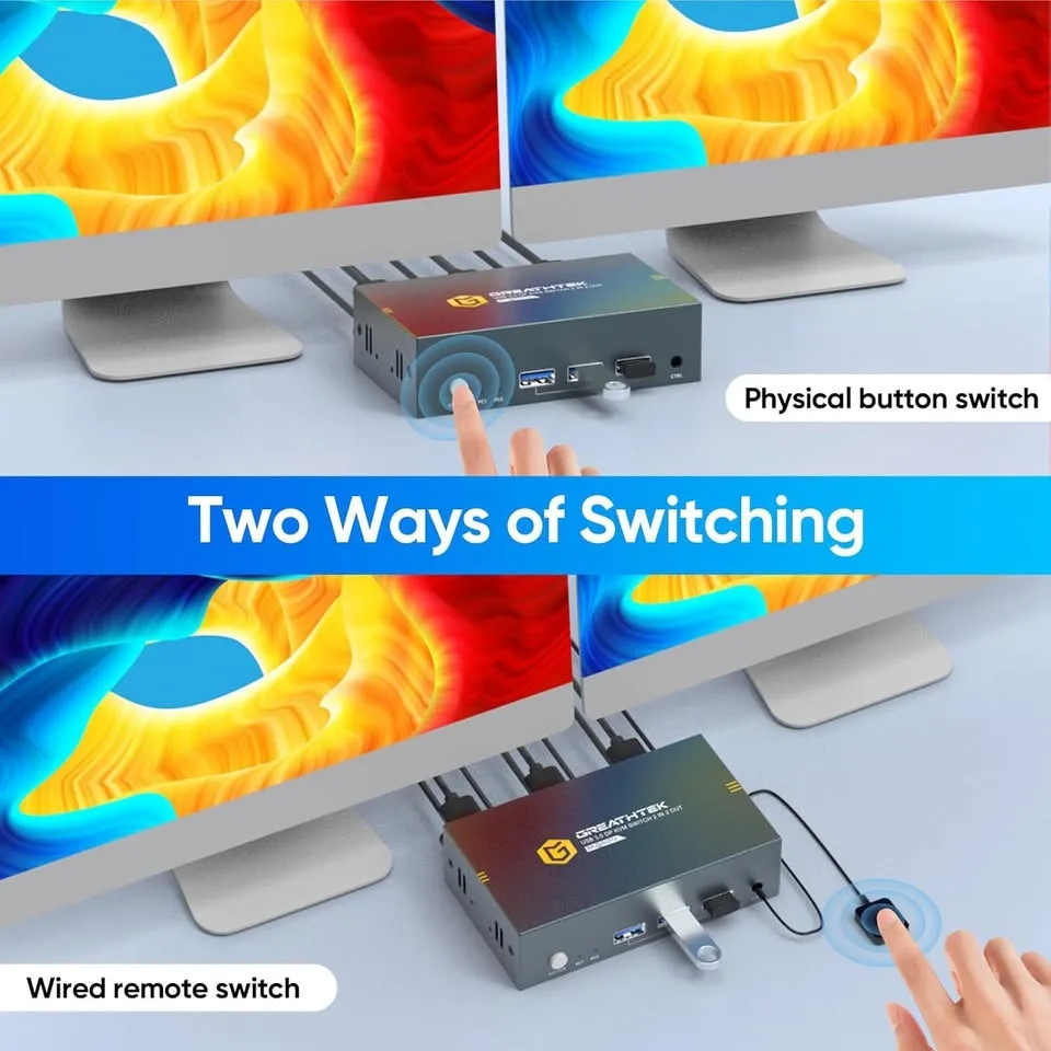 GREATHTEK 4K KVM Switch image indicator(3)