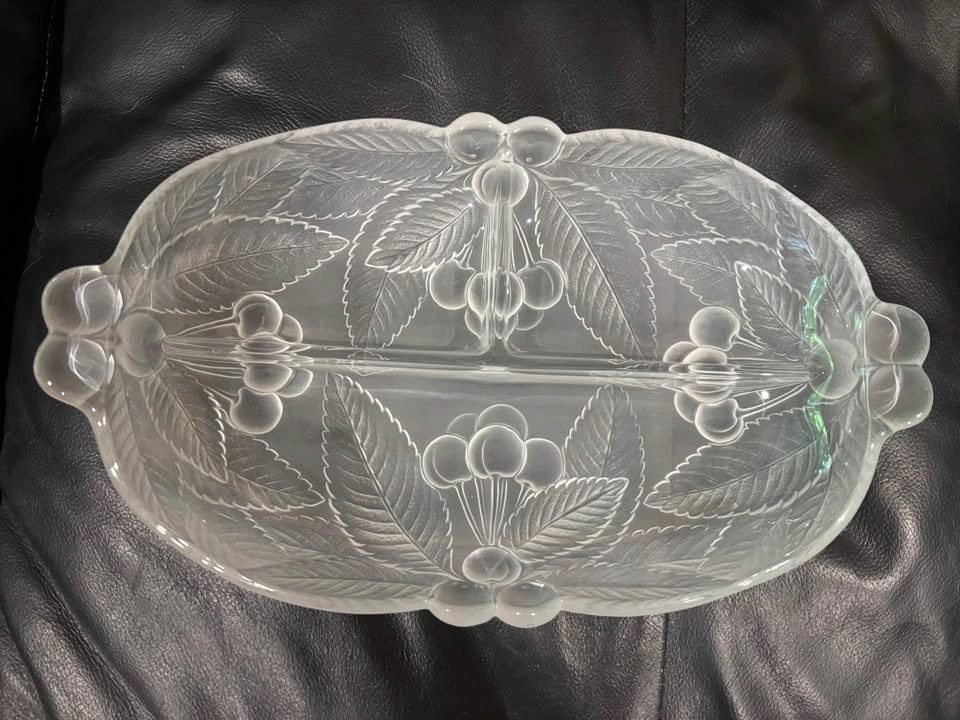 Vintage Mikasa Crystal "Bountiful" Divided Relish Dish - In Box - photo 2