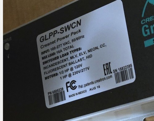 NEW Crestron GLPP-SWCN Green Light Power Pack 1 Channel Relay - photo 3