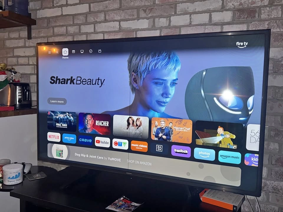 TV with Stand - Sold As-Is (Minor Screen Issue)