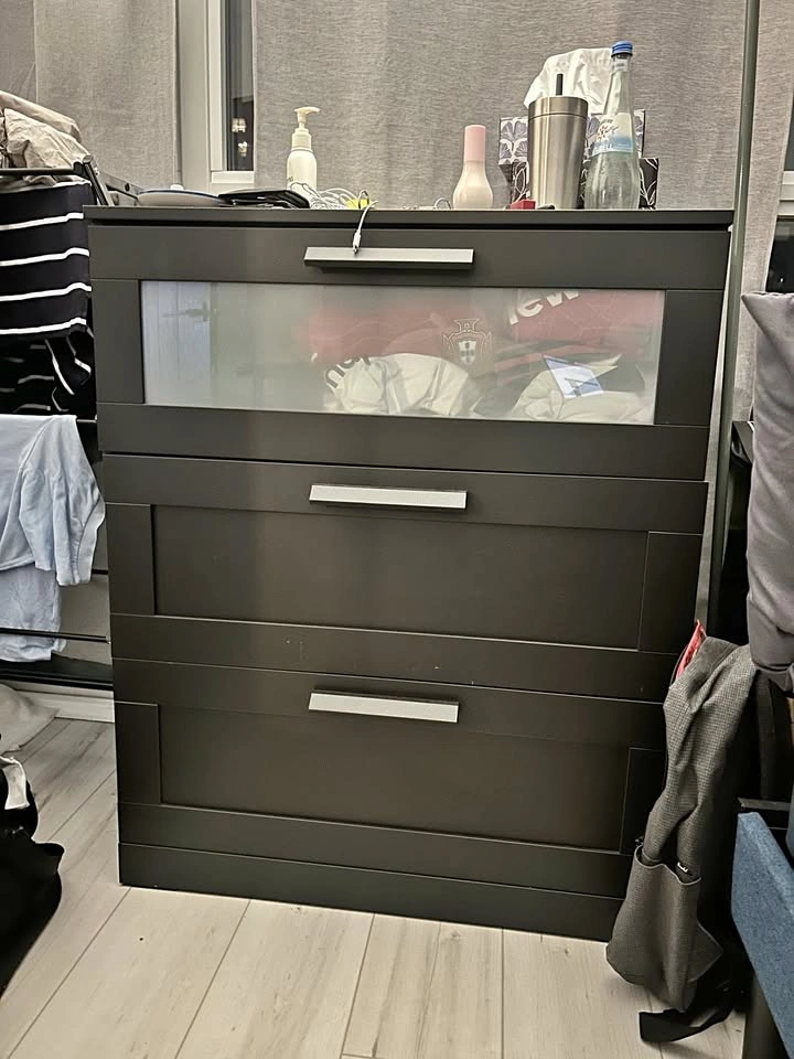 IKEA BRIMNES 3-Drawer Chest, Black