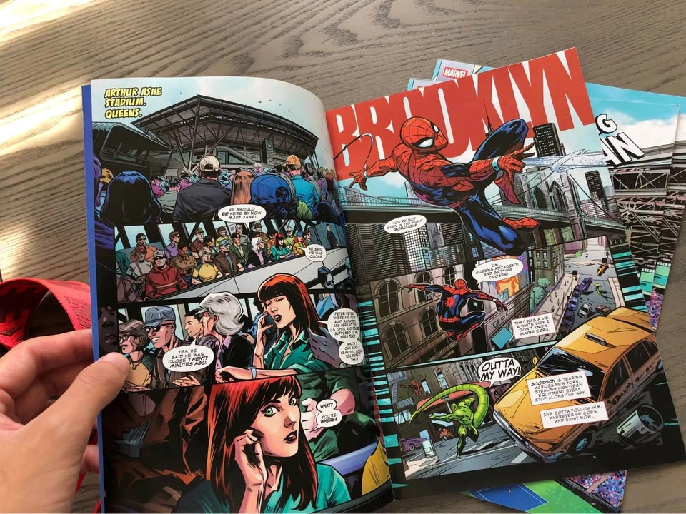 US Open marvel spider man comic tennis exclusive - photo 3