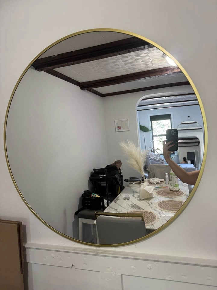 Gold round mirror - photo 2