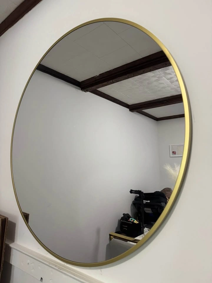 Gold round mirror - photo 3