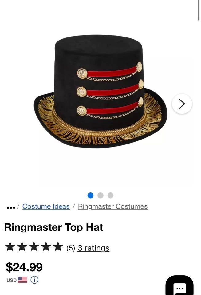 Circus Ringmaster Hat for Sale - photo 4
