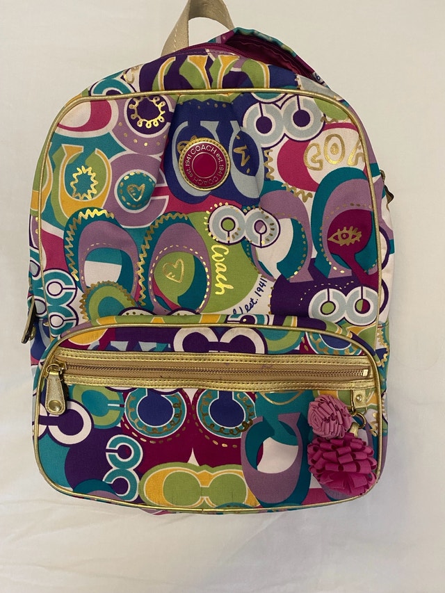 Coach Multicoloured Canvas Backpack