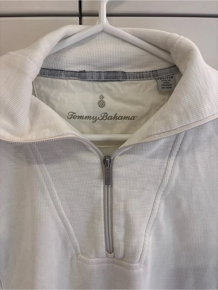 Tommy Bahama Tobago Bay Half Zip Sweatshirt Women XXS White - photo 3