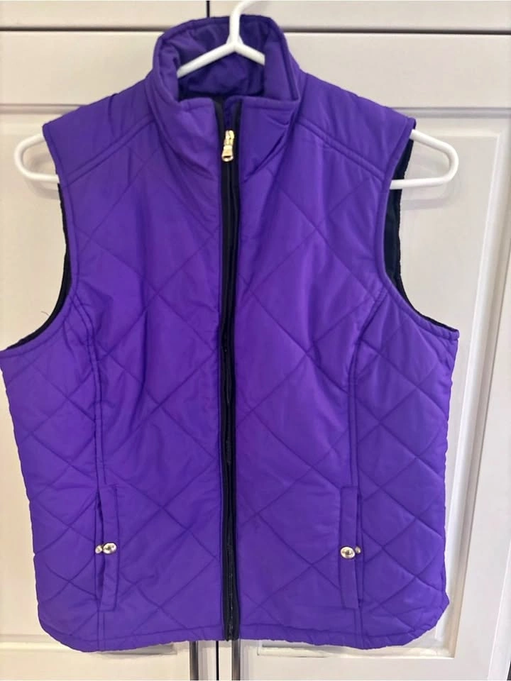 Lauren Ralph Lauren Women’s Medium Purple Quilted Puffer Vest
