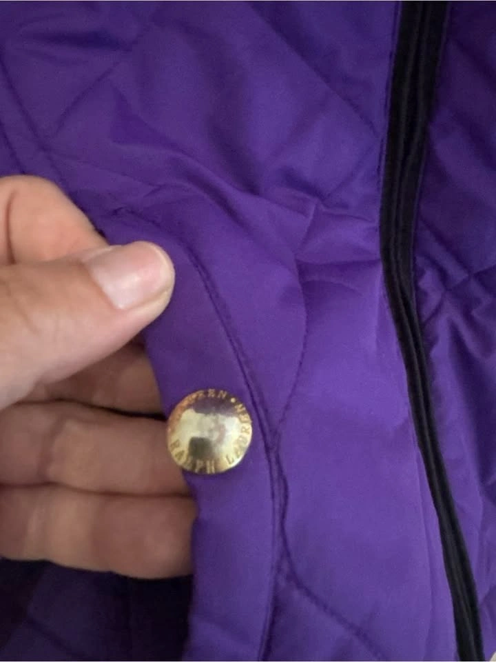 Lauren Ralph Lauren Women’s Medium Purple Quilted Puffer Vest - photo 3