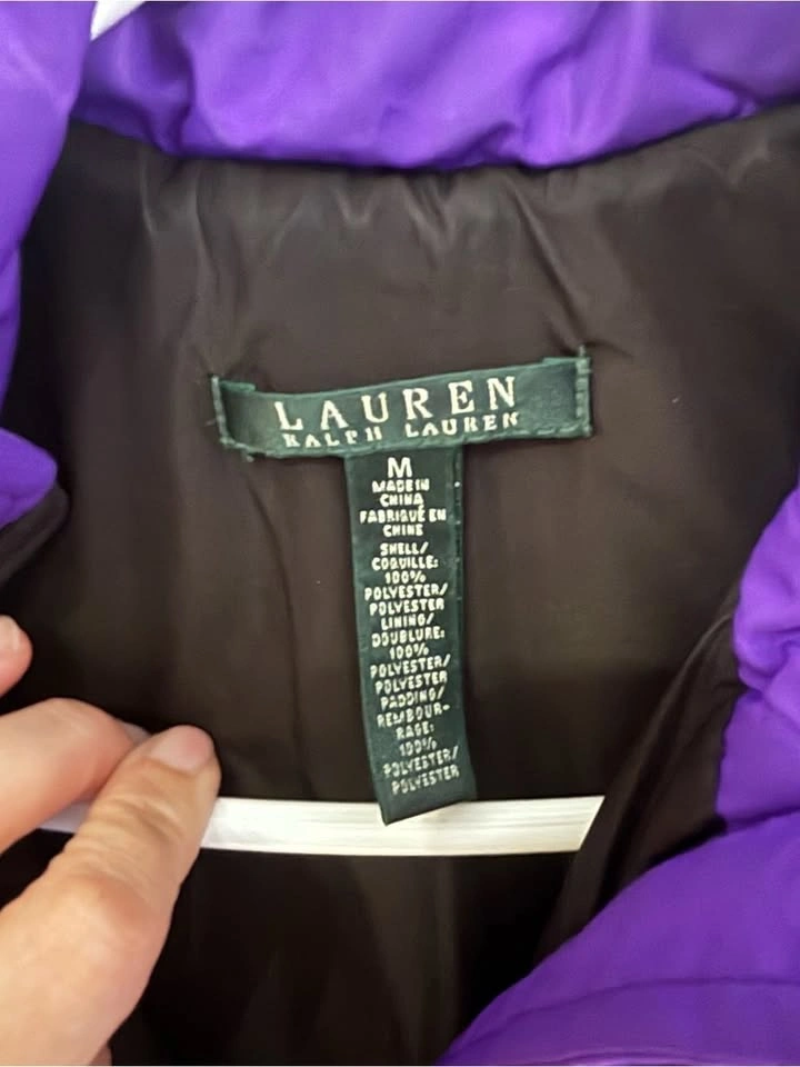 Lauren Ralph Lauren Women’s Medium Purple Quilted Puffer Vest - photo 4