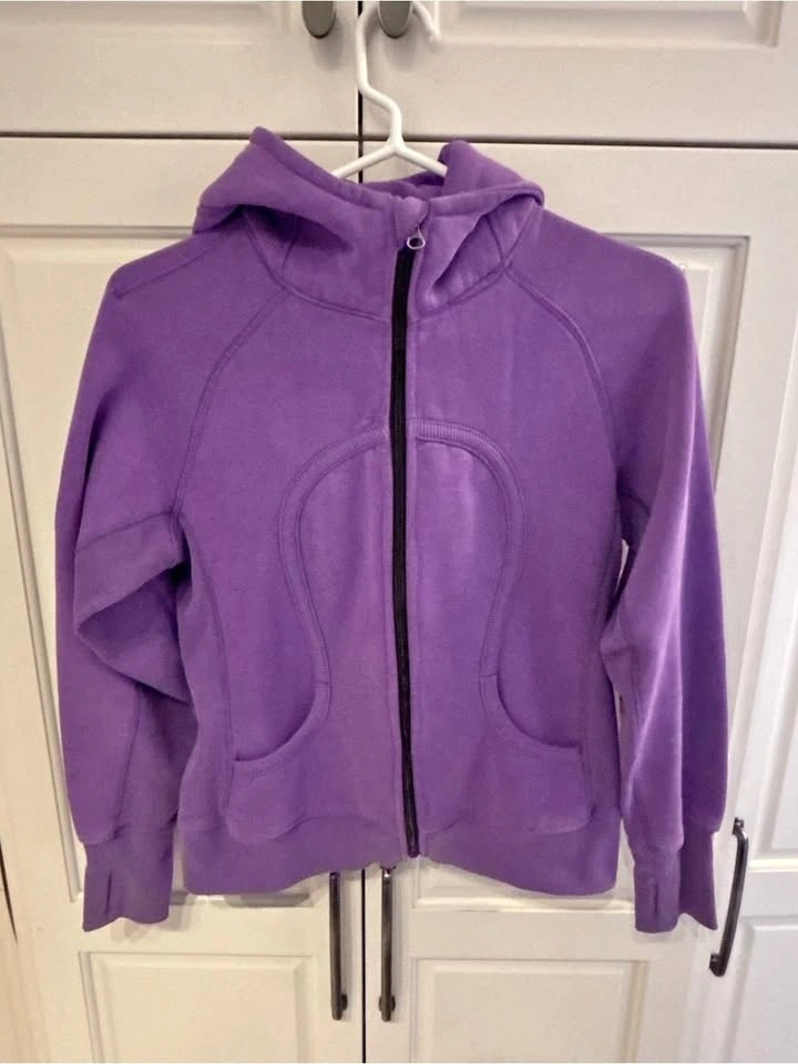Vintage Lululemon Scuba Full Zip Hoodie Purple Thumbholes