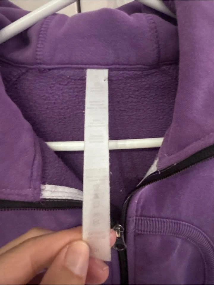 Vintage Lululemon Scuba Full Zip Hoodie Purple Thumbholes - photo 3