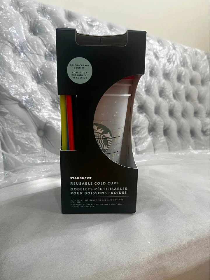 Starbucks confetti color changing cups $10 each - photo 2