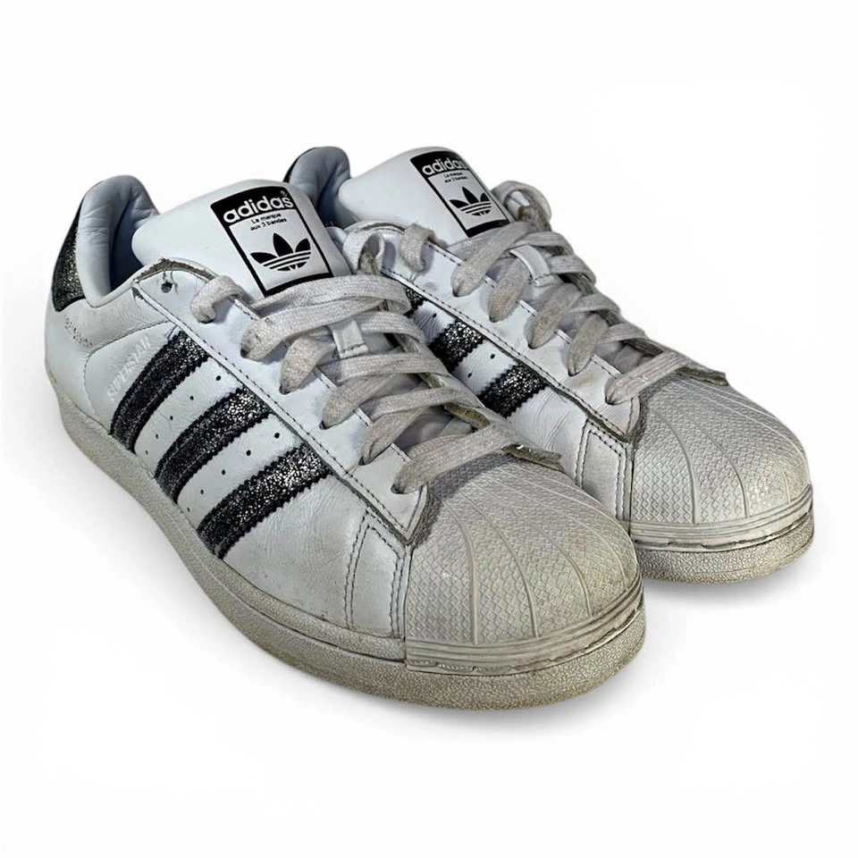 Adidas Superstar Women's White Sneakers - Sz. 9